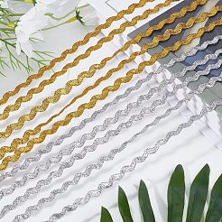 2 Strands 2 Colors Polyester Wave Bending Fringe Trim&nbsp;OCOR-GF0002-42