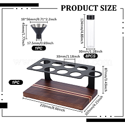 ABS Coffee Bean Storage Tubes with Walnut Wood Stand & Hopper&nbsp;AJEW-WH0596-606