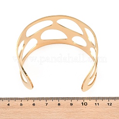 Hollow 304 Stainless Steel Cuff Bangles for Women&nbsp;BJEW-T028-01G