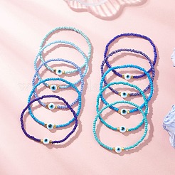 10Pcs Glass Seed Beads Stretch Bracelets for Women&nbsp;BJEW-MZ00242