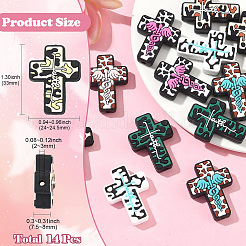 14Pcs 7 Styles Silicone Focal Beads&nbsp;SIL-CJ0002-91