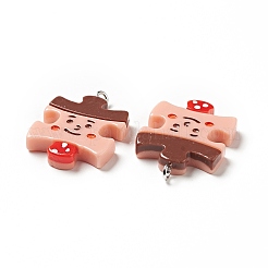 Opaque Resin Pendants&nbsp;LS-RESI-E024-04P-04
