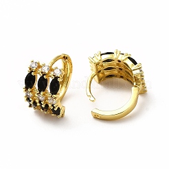 Rack Plating Brass Micro Pave Cubic Zirconia Leverback Earrings&nbsp;EJEW-H093-01B-G