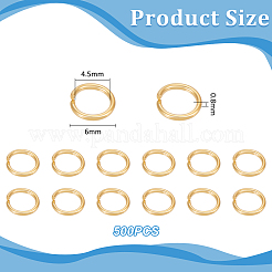 500Pcs 304 Stainless Steel Open Jump Rings&nbsp;STAS-UN0057-35