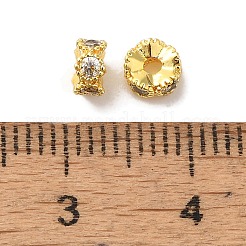 Brass Micro Pave Cubic Zirconia Beads&nbsp;KK-C072-22G
