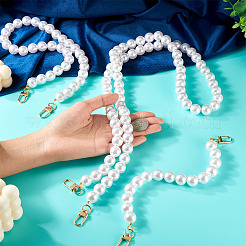 3Pcs 3 Sizes ABS Plastic Imitation Pearl Beaded Bags Chains&nbsp;HJEW-TAC0068