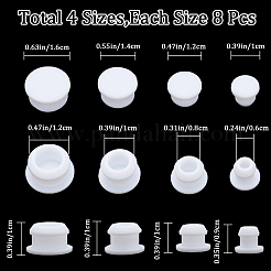 32Pcs 4 Style Silicone Bottle Seal Plug&nbsp;AJEW-GF0008-10C-02