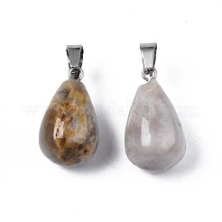Teardrop Natural Crazy Agate Pendants&nbsp;G-TD001-22
