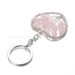 Heart with Tree Brass Mixed Stone Keychain&nbsp;KEYC-JKC00042