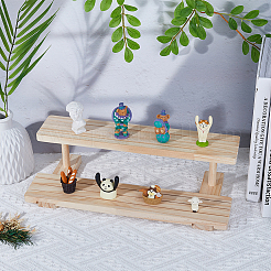 2-Tier Wooden Jewelry Organizer Display Risers&nbsp;ODIS-WH0058-18B