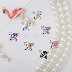 28Pcs 7 Colors Alloy Rhinestone Cabochons&nbsp;MRMJ-GL0001-11
