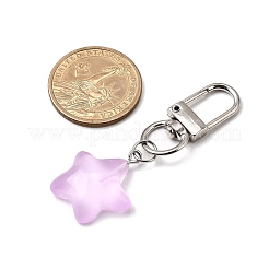 7Pcs Starfish Luminous Transparent Resin Pendant Decorations&nbsp;HJEW-JM03569