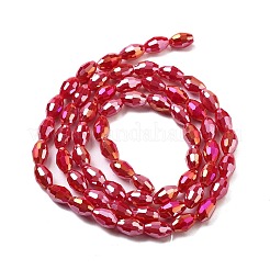 Electroplate Glass Beads Strands&nbsp;EGLA-A037-P6x8mm-B05