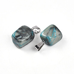 Natural Agate Dyed Nuggets Pendants&nbsp;G-Q996-27-01