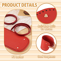 1Pc PU Leather Oval Long Bag Bottoms&nbsp;DIY-TA0015-27