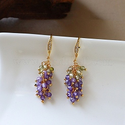 Brass Micro Pave Cubic Zirconia Dangle Earrings&nbsp;WG2D2E7-01