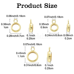 15Pcs 201 Stainless Steel Tube Bails&nbsp;STAS-YW0003-30A