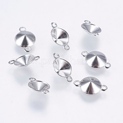 Tarnish Resistant 304 Stainless Steel Connector Rhinestone Settings&nbsp;STAS-I097-060P