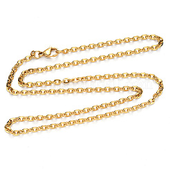 PVD Vacuum Plating 304 Stainless Steel Cable Chain Necklace&nbsp;NJEW-S420-004G