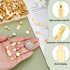 150Pcs 5 Styles Alloy Glue-on Flat Pad Bails&nbsp;FIND-GA0005-27