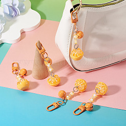 5Pcs Opaque Resin Fruit & Star Pendant Decorations&nbsp;AJEW-TADJ0001-01B