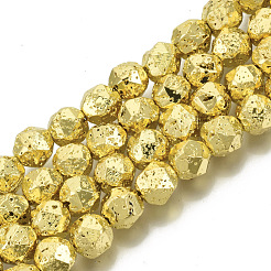 Electroplated Natural Lava Rock Beads Strands&nbsp;G-S352-31B-B