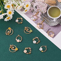 12Pcs Alloy Enamel Pendants&nbsp;JX135A