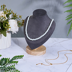 Bust Shaped Velvet Necklace Display Stands&nbsp;NDIS-WH0002-20A-02