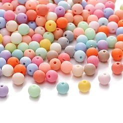 50Pcs Frosted Opaque Acrylic Beads&nbsp;PW-WGEDD3D-01