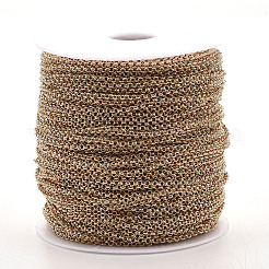 Soldered Brass Coated Iron Rolo Chains&nbsp;X-CH-S125-08A-LG