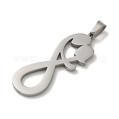 Non-Tarnish 304 Stainless Steel Pendants&nbsp;STAS-O005-08P