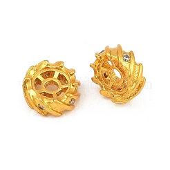 Brass Pave Cubic Zirconia Beads&nbsp;KK-A292-02G