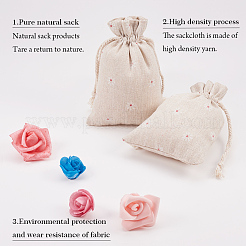 Polycotton(Polyester Cotton) Packing Pouches Drawstring Bags&nbsp;X-ABAG-T004-10x14-01