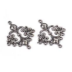 Antique Silver Tibetan Style Rhombus Chandelier Component Links for Dangle Earring Making&nbsp;X-EA9734Y-NF