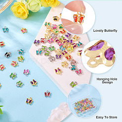 60Pcs 2 Colors Glass Charms&nbsp;KK-TA0001-99