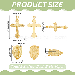 60Pcs 2 Styles Alloy Pendants & Chandelier Component Links&nbsp;FIND-ME0001-58