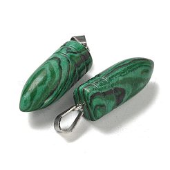Synthetic Malachite Pointed Pendants&nbsp;G-B127-18P-04