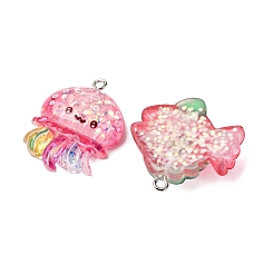 Marine Animal Transparent Resin Pendants&nbsp;RESI-P045-01P-M
