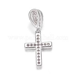 Brass Micro Pave Cubic Zirconia Charms&nbsp;ZIRC-P060-08P