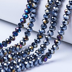 Electroplate Glass Beads Strands&nbsp;EGLA-A034-P6mm-B