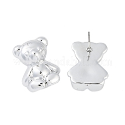 Bear CCB Plastic Stud Earrings for Women&nbsp;EJEW-Q382-04A-P