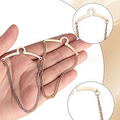 4Pcs 2 Colors Brass Hanging Chains Collar Pins Tie Clips&nbsp;AJEW-SC0004-03