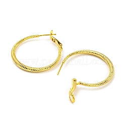 Twisted Big Ring Huggie Hoop Earrings for Girl Women&nbsp;KK-C224-05G-01