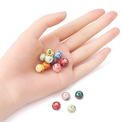 Printed Handmade Porcelain Beads&nbsp;PORC-YW0001-04