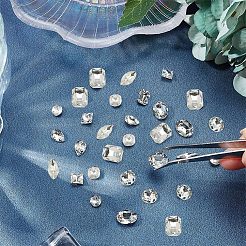 70Pcs 7 Style DIY Pointed Back K9 Glass Rhinestone Cabochons&nbsp;RGLA-CA0001-07