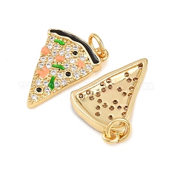 Brass Micro Pave Cubic Zirconia Pendants&nbsp;KK-Z146-20G