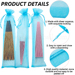 100Pcs Organza Drawstring Bags for Chinese Fan&nbsp;OP-GF0001-02A