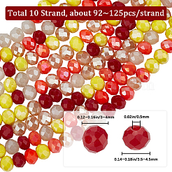 10 Strands Glass Beads Strands&nbsp;EGLA-BBC0001-01D