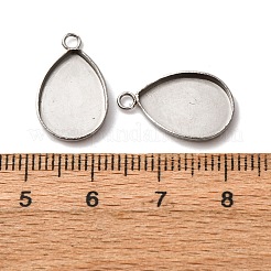 304 Stainless Steel Pendant Cabochon Settings&nbsp;STAS-D379-08A-P