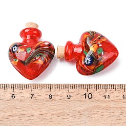 Handmade Lampwork Perfume Bottle Pendants&nbsp;LAMP-H072-02C